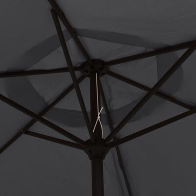 vidaXL Sonnenschirm mit Metall-Mast 300 cm Schwarz