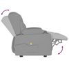 vidaXL 2-Sitzer Massagesessel mit Getr&auml;nkehalter Grau Kunstleder