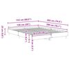 vidaXL Bettgestell ohne Matratze Braun Eichen-Optik 150x200 cm