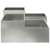 vidaXL Gartenblumentopf Silber 80 x 80 x 48 cm Verzinkter Stahl