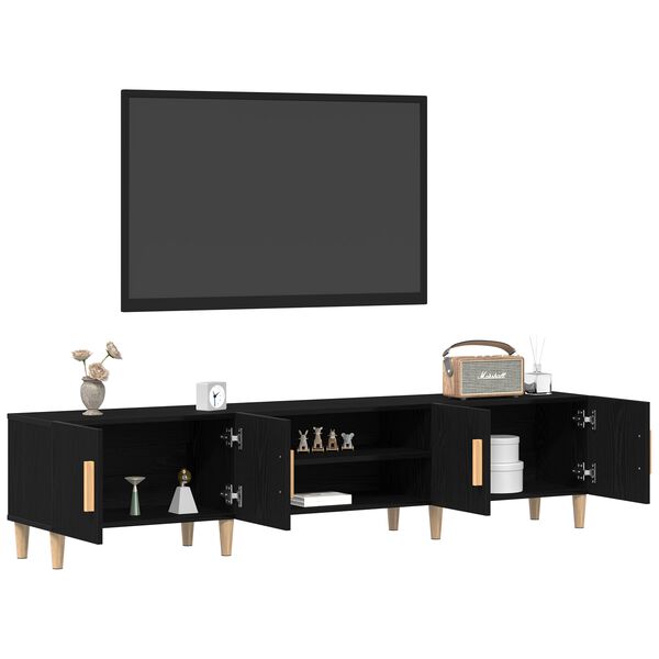 vidaXL TV-Schr&auml;nk Schwarz Eichen-Optik 180 x 31,5 x 40 cm