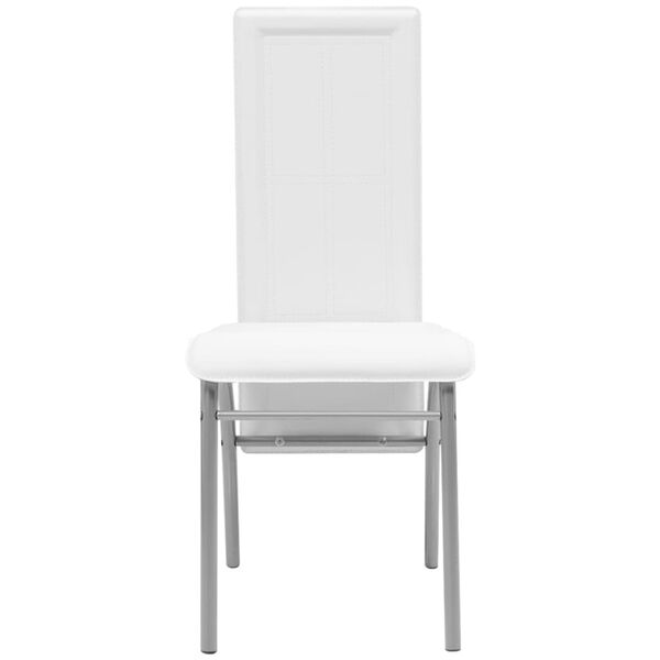 vidaXL Esszimmerst&uuml;hle 4 Stk. Wei&szlig; Kunstleder