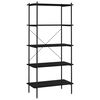 vidaXL Regal mit 5 B&ouml;den Schwarz 80x40x163 cm
