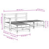 vidaXL 4-tlg. Garten-Lounge-Set Wei&szlig; Massivholz Kiefer