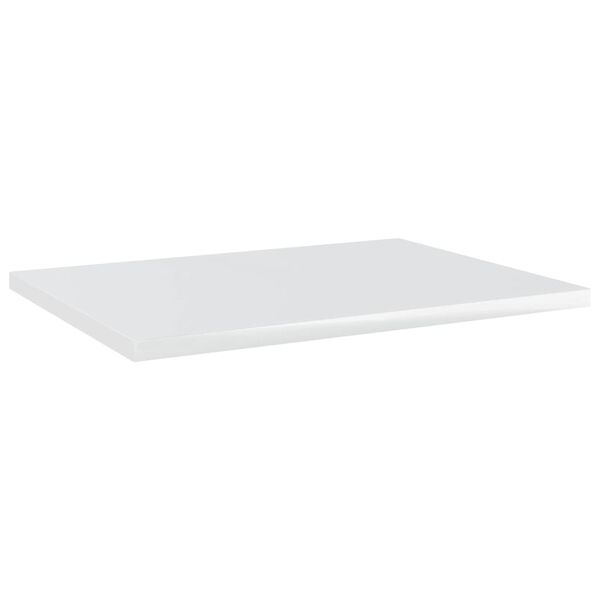 vidaXL B&uuml;cherregal-Bretter 4 Stk. Hochglanz-Wei&szlig; 40x30x1,5 cm