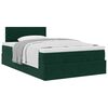 vidaXL Ottoman-Bett mit Matratze Dunkelgr&uuml;n 120x200 cm Samt