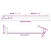 vidaXL Schwebendes Regal 2 pcs Rosa 100 x 18 x 2,5 cm Stahl