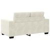 vidaXL | Zweisitzer-Sofa | mit Kissen Creme Samt