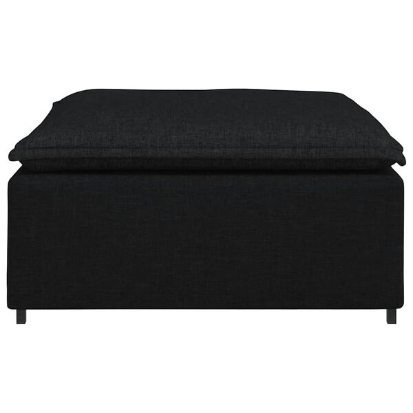 vidaXL Modulares Sofa-Fu&szlig;hocker-Modul Schwarz 100 x 100 x 48 cm