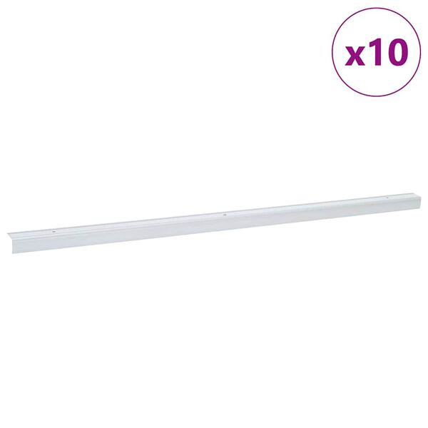 vidaXL Treppenkantenprofile 10 pcs Silber 67 x 3 x 2 cm Aluminium