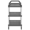 vidaXL Rollwagen mit 3 Etagen Grau 99x50x96 cm Aluminium