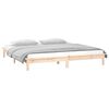 vidaXL Massivholzbett mit LEDs 150x200 cm