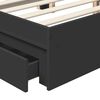 vidaXL Aufbewahrungsbett Schwarz 150 x 200 cm Holzwerkstoff