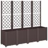 vidaXL Pflanzk&uuml;bel mit Rankgitter Braun 160x40x140 cm PP