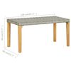 vidaXL Gartenbank 120 cm Grau Poly Rattan und Massivholz Akazie