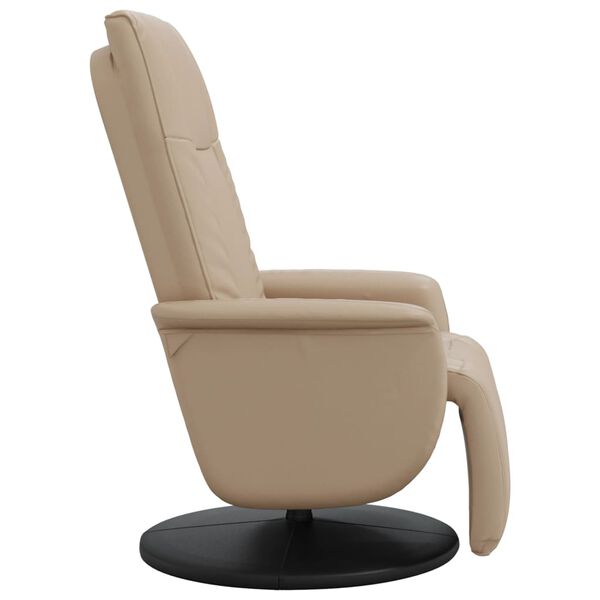 vidaXL Relaxsessel mit Fu&szlig;teil Cappuccino-Braun Kunstleder