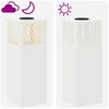 vidaXL Solar LED Weg Licht 2 pcs Wei&szlig; Kalt gewalzter Stahl