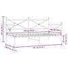 vidaXL Tagesbett ohne Matratze Schwarz 100x190 cm Stahl