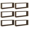 vidaXL W&uuml;rfelregale 6 Stk. Braun Eichen-Optik 60x15x23cm Holzwerkstoff