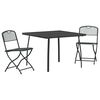 vidaXL Gartenm&ouml;bel Set 3 pcs Anthrazit Eisen und Stahl