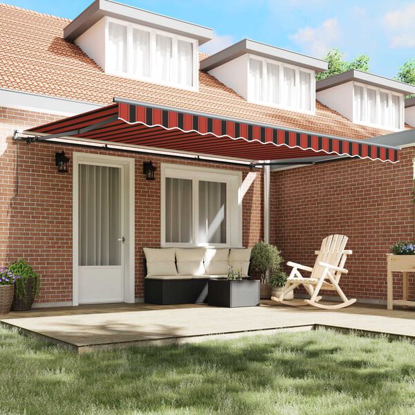 vidaXL Markise Manuell Einziehbar 450x350 cm Orange und Braun