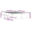 vidaXL Bettgestell Grau Sonoma 120x200 cm Holzwerkstoff