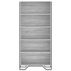 vidaXL B&uuml;cherregal Grau Sonoma 80x31x169 cm Holzwerkstoff