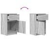 vidaXL Nachttisch Grau Sonoma 39x35x65 cm Holzwerkstoff