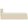 vidaXL Ottoman-Bett mit Matratze & LEDs Creme 100x200 cm Stoff