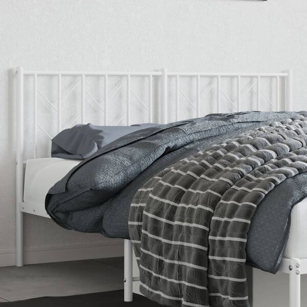 vidaXL Ersatz-Kopfteil Metall Wei&szlig; 150 cm