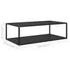 vidaXL Couchtisch Schwarz 120x60x35 cm Hartglas