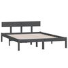 vidaXL Massivholzbett Grau Kiefer 150x200 cm