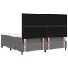 vidaXL Boxspringbett Hellgrau und Wei&szlig; 203 x 180 x 128 cm Cordstoff