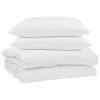 vidaXL Sommerdecke mit Kissen 3 pcs Wei&szlig; Mikrofaser