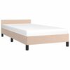 vidaXL Bettgestell mit Kopfteil ohne Matratze Cappuccino 80x200 cm
