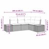 vidaXL Gartensofa-set mit Kissen 4 pcs Beige und Hellgrau Polyrattan
