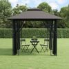 vidaXL Pavillon mit Seitenw&auml;nden Anthrazit 300x300x270 cm Stahl