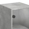vidaXL Wandschrank mit Glast&uuml;ren Betongrau 35x37x68,5 cm