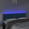 vidaXL LED Kopfteil Dunkelblau 144x5x78/88 cm Samt