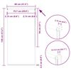 vidaXL Verdunkelungsrollo Beige 80x130cm Stoffbreite 75,7 cm Polyester
