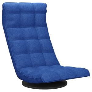 vidaXL Bodenstuhl Drehbar Blau Stoff