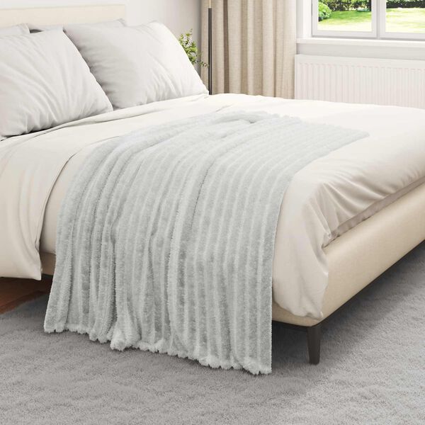 vidaXL &Uuml;berwurfdecke Grau 150 x 130 cm Fleece