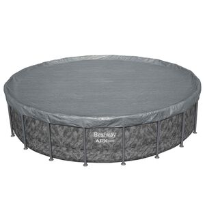 Bestway Poolabdeckung &Oslash;4,27 m Rund Polyester Grau