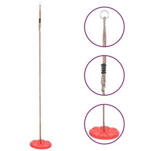 vidaXL Tellerschaukel 200 cm Rot