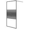 vidaXL Duschwand f&uuml;r Begehbare Dusche Schwarz 100x195 cm ESG-Glas Klar