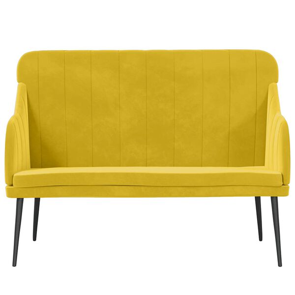 vidaXL Sitzbank Gelb 110x76x80 cm Samt