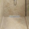 vidaXL Wandmontierter Duschablauf Silber 50 cm Edelstahl 304