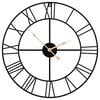 vidaXL Wanduhr Schwarz &Oslash;50 cm Eisen