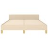 vidaXL Bettgestell ohne Matratze Creme 140x200 cm Stoff
