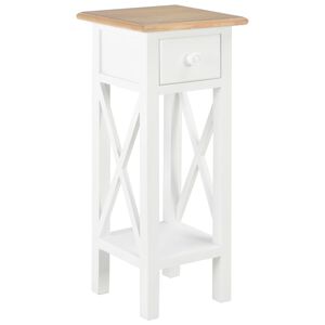vidaXL Beistelltisch Wei&szlig; 27 x 27 x 65,5 cm Holz